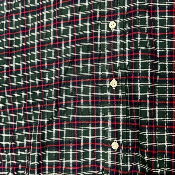 Ralph Lauren Classic Fit Button‎ Down Dress Shirt Plaid Green,Red,Navy EUC - Picture 5 of 6